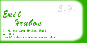 emil hrubos business card